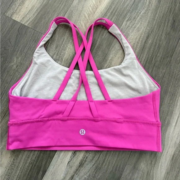 Lululemon Energy Bra Longline Sonic Pink 8 - Picture 2 of 3